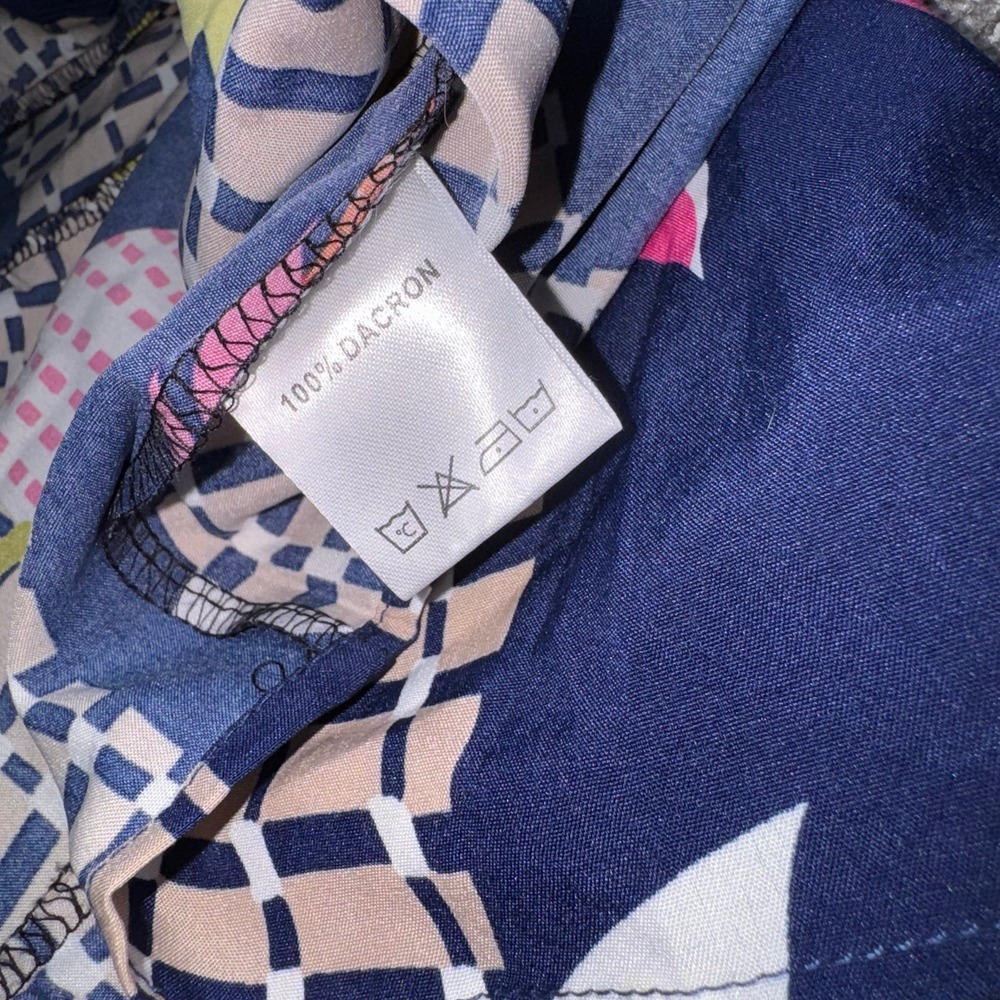 Women's Colorful Vibrant Tropical & Geometric Checkered Pattern Tunic Dress 2XL - Picture 10 of 12